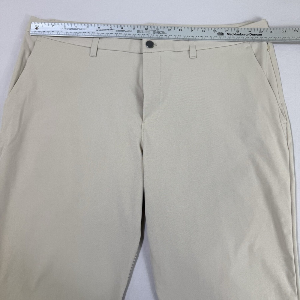 Lululemon‎ Commission Pants Mens 40x28 5 Pocket Chino Beige Performance Stretch - Picture 8 of 16